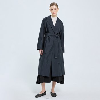 사틴 클래식 트렌치코트-P4G11WBB030