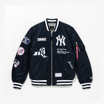 MLB 알파 인더스트리 X 뉴욕 양키스 MA-1 재킷 네이비 60684045 _E