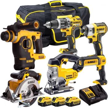 [해외] 영국 디월트 공구박스 Dewalt 18V 6 Piece Cordless Kit DCD796DCF887DCS391DCH253DCS331DCL050