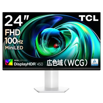 [해외] TCL Mini LED 모니터 24인치 24G54 FHD 광색역 VA 패널 게이밍 모니터 실버