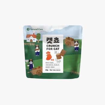 네츄럴코어 캣쵸 치킨 60g 고양이비스켓 고양이스낵