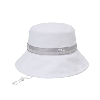 여성 로고 라인 버킷햇 121E3CP055_WH_IC