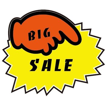 고품질 POP카드 톱니손 BIG SALE 5매입 매장 상품 할인 안내 (WFFXNJ6)