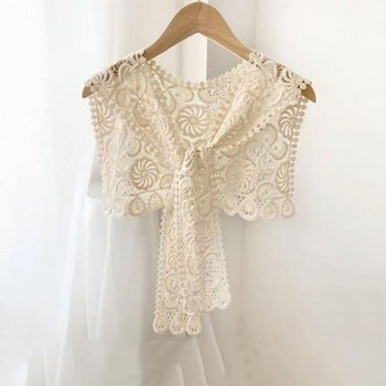 레이스 인기 여성 어깨 숄 감성 케이프 머플러 니트 (WFI0WVO)