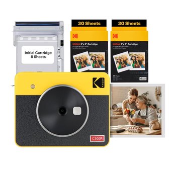 [해외] KODAK Mini Shot 3 4PASS 2-in-1 코닥 레트로 인스턴트 카메라&포토 프린터(7.6cmx7.6cm)+카메라