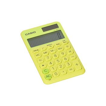 [해외] 카시오 다채로운 계산기 라임 그린 10자리 수첩 타입 SL-300C-YG-N
