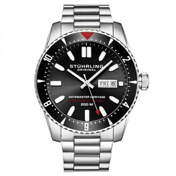 [해외] Stuhrling Original 스투어링 오리지널 아쿠아다이버 오토매틱 블랙 다이얼 남성 시계 8001915