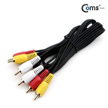 Coms OP84EL82 RCA 3선 케이블 20M (영상음성)