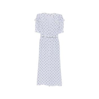 알렉산드라리치 polka dot ruffled midi dress 12093547118856 TP724533072