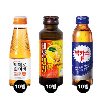 미에로 레몬생강D 박카스F 10병씩 총30병 3종 혼합 병음료