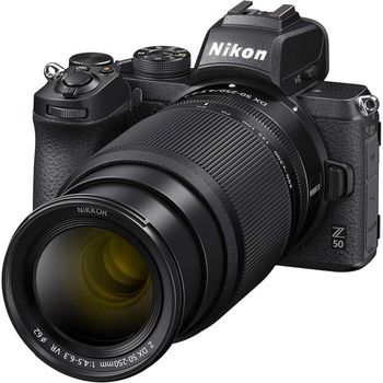 [해외] 영국 니콘 디카 Nikon Z50 Z DX 16-50mm 50-250mm Mirrorless Camera Kit 209-point Hybrid AF H