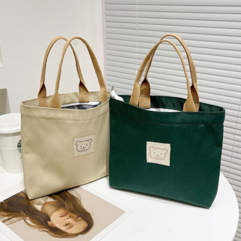 마드리 캔버스 미니 손가방 에코백 대학생 가방 강아지산책 손목가방 피크닉 도시락가방