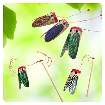 (쏘잇) 돌리면 소리나는 매미 꾸미기(5인용) 2EA 쏘잇 매미꾸미기 여름만들기 매미소리 나무매미