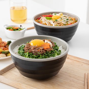 한끼면기 우동기 라면그릇 떡국그릇 2P 세트 그레이