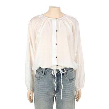 LAP 투웨이 라운드 셔링 블라우스 AS7XB273[35966870]