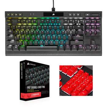 커세어 적축 기계식키보드 K70 RGB TKL+PBT 레드키캡 컴퓨튀르키예보드 PC키보드 데스크탑키보드