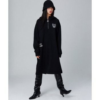 [스타필드 고양] 라이프워크 여성) 터프트 자수 반집업 후드 원피스 (기모안감) LW224OP821