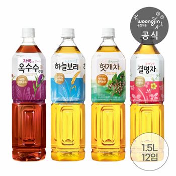 웅진식품 차음료 하늘보리/헛개/누룽지/자색옥수수/결명자 1.5L 12개