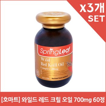 [해외] [호마트] 와일드 레드 크릴새우 오일 700mg 60정X3