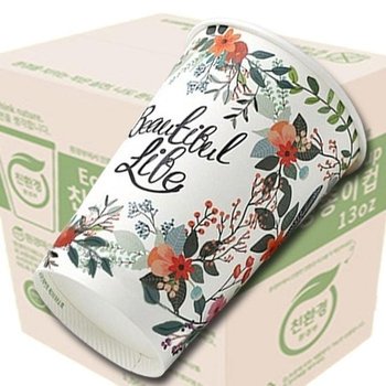 [MENOGC6Q_61]플라워 물컵 테이크아웃컵 1000개 13온스