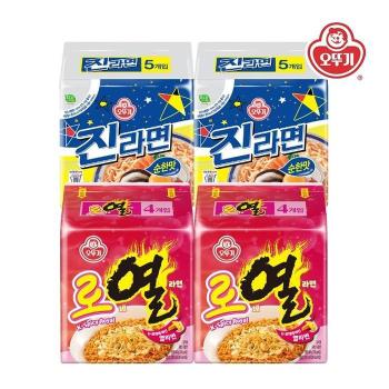 [오뚜기] 로열라면 8봉+진라면 순한맛 10봉 (S50834086)