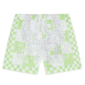 [해외] Young 베르사체 키즈 Girls 체커보드 Barocco Swim 숏츠 Size 8Y 1000271-1A10940-5X520 1310622