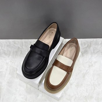 여성 경량 블록 로퍼 X2HS42GD13 CAMEL BLACK 2DC JJ