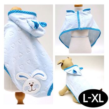 블링독 VRUZ2536 강아지 목욕가운 블루 L-XL