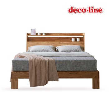 코넬 평상형 참죽 원목 침대 프레임 Q DFM064C