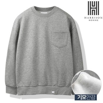 해리슨 오버핏 기모 포켓 맨투맨 7600 ITD1022