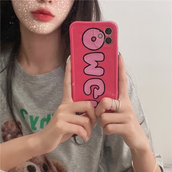 아이폰 케이스 12 11 프로 맥스 미니 X 8 7 OMG 레드