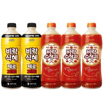 팔도 1.5L 비락 수정과 3개 + 식혜 제로 2개 총 5패트 전통 (30954574)