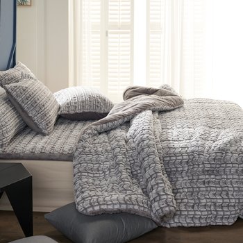 지베딩 니트 10mm 착번아웃 극세사 겨울 차렵 이불베개세트 퀸(Q)