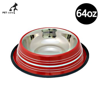 스텐식기 XIOT4445 강아지 레드칼라 64oz 급수기