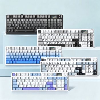 [해외] 독거미 AULA F99 Max 97키 무선 기계식 게이밍 키보드 8000mAh 스마트 스크린 RGB라이트