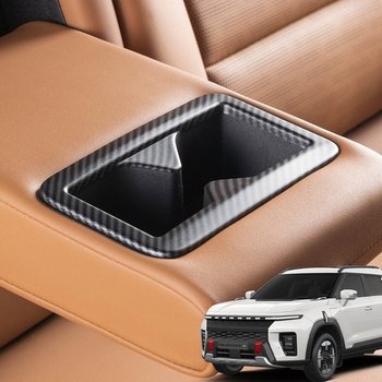 자동차 무쏘 EV 튜닝 2열 컵홀더 카본 몰딩