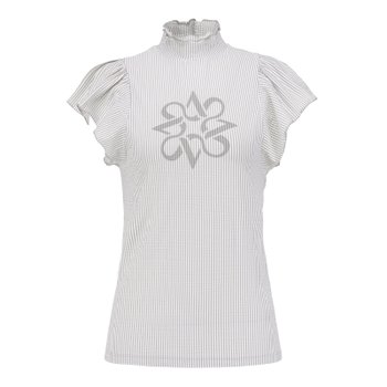 [신세계백화점](사은품증정) 25 S/S 여성 스트라이프 시어서커 패널 티셔츠 (821E2TI306GY)