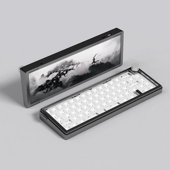 [해외] AIGUOXIN GK65 무선 기계식 키보드 키트 알루미늄+PMMA재질 PP보강판 65%배열