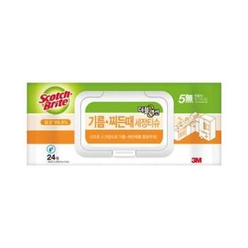 3M 스카치브라이트 기름때 세정티슈 더블액션 24매 기름 찌든때