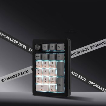 [해외] EPOMAKER EK21 무선 기계식 숫자패드 넘버 패드 Gasket구조 1000mAh 전키 핫스왑