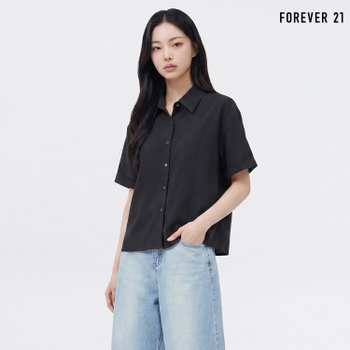 소매 롤업 무지 반팔 셔츠 (FTDBBL031)