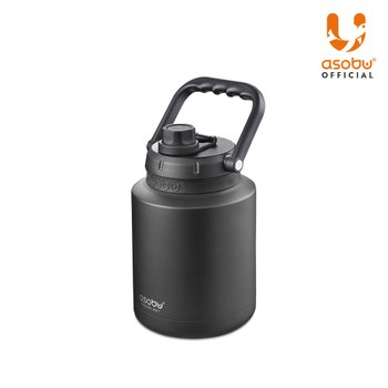캐나다 아소부 스텐 보온보냉 캠핑 아웃도어 미니 워터저그 1L 블랙 (팝업빨대 포함)