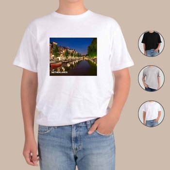 애쉬오트밀 반팔티 암스테르담 풍차 네덜란드 튤립 FS (WFG2QYU)