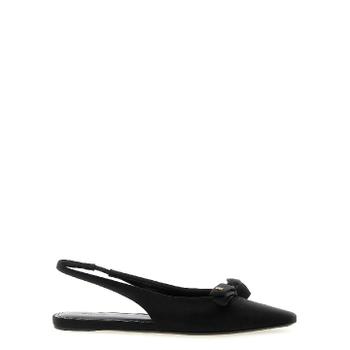 발렌시아가 블랙 satin ballerinas 834620W0WMV1082 T