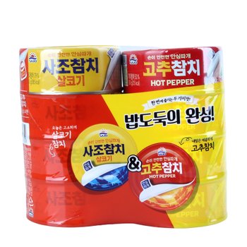 [트레이더스]사조 살코기참치150g*4+고추참치150g*4
