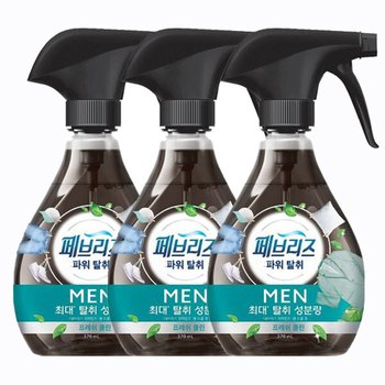 페브리즈 섬유탈취제 포맨 남성용 프레쉬클린 용기370ml 3개