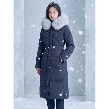 차콜 사가폭스퍼 클래식 롱 구스 다운점퍼 EQ4TD009_P394862343