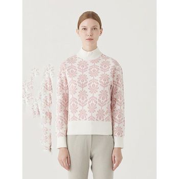 여성 플라워 패턴 스웨터 핑크  IW0ERD40173 _P375416840