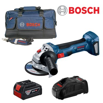 보쉬 전동 충전 그라인더 GWS 18V-7 세트 4.0ah 배터리1개(가방포함)