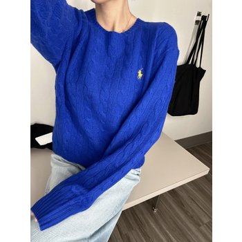 [해외] 폴로 랄프로렌 25FW 남녀공용 울 캐시미어 블렌드 케이블 크루넥 스웨터/